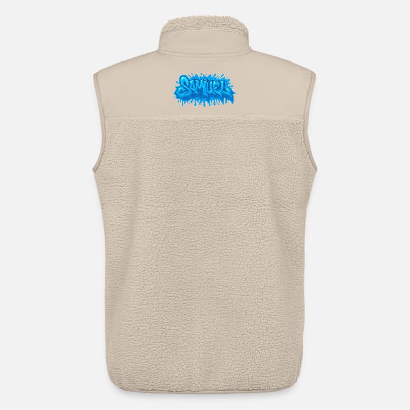 Graffiti Samuel Prénom cadeau idéal imprimable - Veste sans manches sherpa unisexe Stanley/Stella - beige
