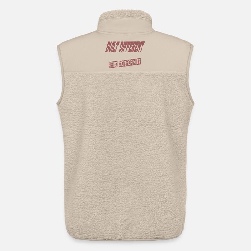 Built Different – Zero Conformity | Bold Streetwea - Unisex Sherpa Gilet by Stanley/Stella - beige