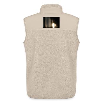 Helles, abstraktes Nachtbokeh - Unisex Sherpaweste von Stanley/Stella - Beige - Hinten - AI Model Male 178 light (178cm)