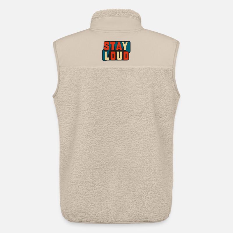 Stay Loud Retro Block Text - Unisex Sherpaweste von Stanley/Stella - Beige
