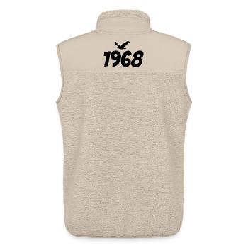 1968 Vintage Jahrgang Adler Grafik - Unisex Sherpaweste von Stanley/Stella - Beige - Hinten - AI Model Male 178 light (178cm)
