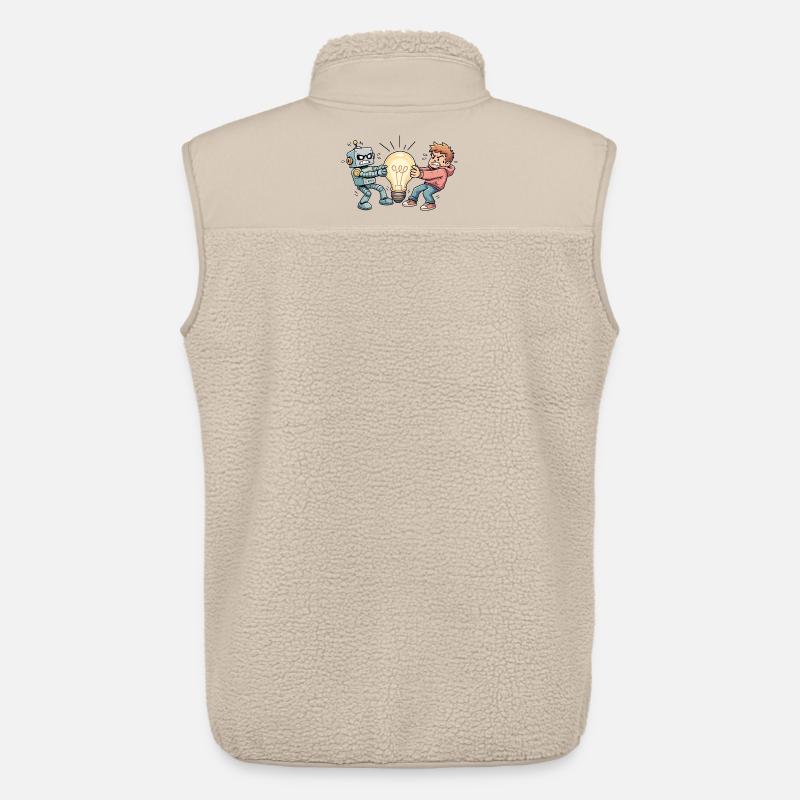 WhosIdea - Unisex Sherpa Gilet by Stanley/Stella - beige