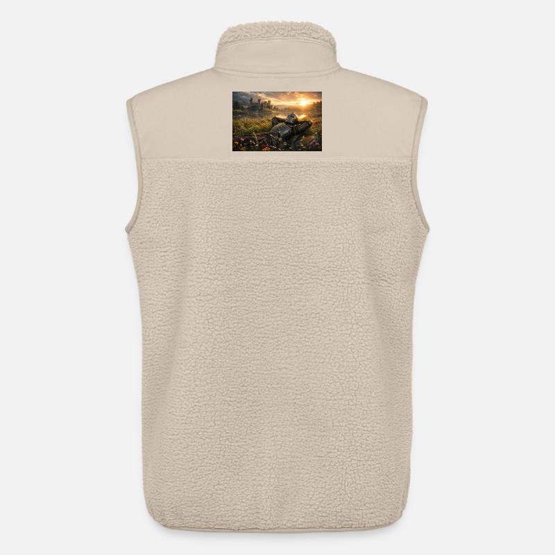 Sonnenuntergangsritter bei Castle Field - Unisex Sherpaweste von Stanley/Stella - Beige