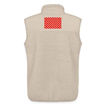 Rotes Polka-Punkt-Muster - Unisex Sherpaweste von Stanley/Stella - Beige - Hinten - AI Model Male 178 light (178cm)