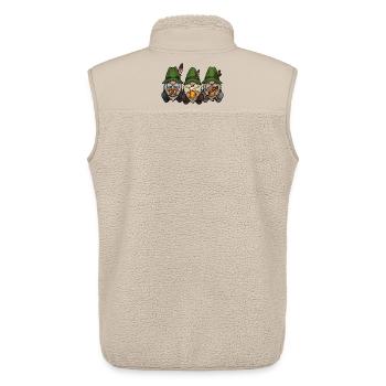 Festival Folklorique des Gnomes Éclipsés Costumes Traditionnels Cadeau de remplacement - Veste sans manches sherpa unisexe Stanley/Stella - beige - Dos - AI Model Male 178 light (178cm)