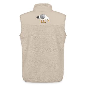 Ville MÖKKI LIFE - Unisex Sherpaweste von Stanley/Stella - Beige - Hinten - AI Model Male 178 light (178cm)
