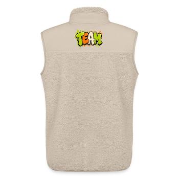 Team - Unisex Sherpa Gilet by Stanley/Stella - beige - Back - AI Model Male 178 light (178cm)