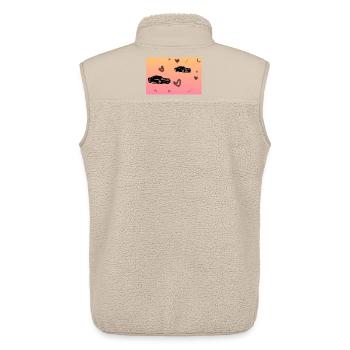 Auto - Unisex Sherpaweste von Stanley/Stella - Beige - Hinten - AI Model Male 178 light (178cm)
