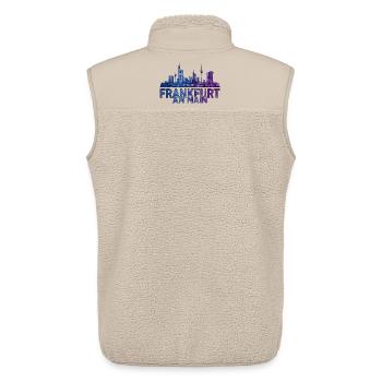 Frankfurt am Main Skyline - Unisex Sherpaweste von Stanley/Stella - Beige - Hinten - AI Model Male 178 light (178cm)