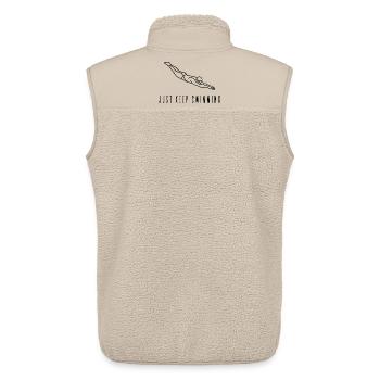 Just Keep Swimming - Unisex Sherpaweste von Stanley/Stella - Beige - Hinten - AI Model Male 178 light (178cm)