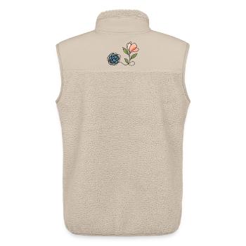 Psychische Gesundheit – vom Chaos zur Wiedergeburt - Unisex Sherpaweste von Stanley/Stella - Beige - Hinten - AI Model Male 178 light (178cm)