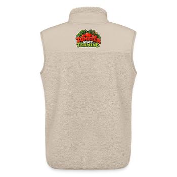 Tomaten statt Termine – Cartoon - Unisex Sherpaweste von Stanley/Stella - Beige - Hinten - AI Model Male 178 light (178cm)