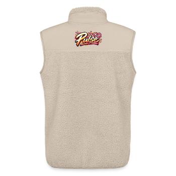 Pulse Graffiti Herz Neonschrift - Unisex Sherpaweste von Stanley/Stella - Beige - Hinten - AI Model Male 178 light (178cm)