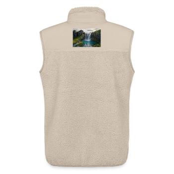 Wasserfallpfad - Unisex Sherpaweste von Stanley/Stella - Beige - Hinten - AI Model Male 178 light (178cm)