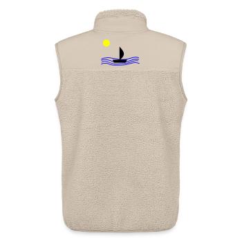 Mit dem Boot auf dem Meer - Unisex Sherpaweste von Stanley/Stella - Beige - Hinten - AI Model Male 178 light (178cm)