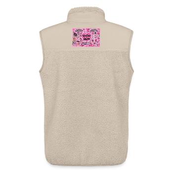 Vielfalt ist Stärke Herzdesign - Unisex Sherpaweste von Stanley/Stella - Beige - Hinten - AI Model Male 178 light (178cm)
