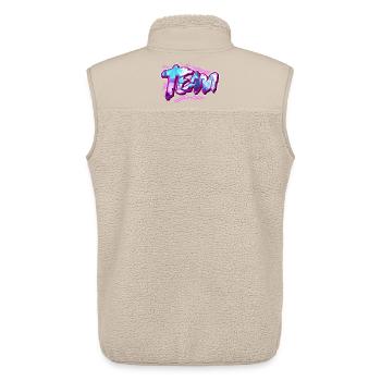 Team - Unisex Sherpa Gilet by Stanley/Stella - beige - Back - AI Model Male 178 light (178cm)