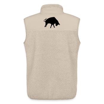 BLACK BULL Kreation Louis RUNEMBERG © Adagp - Unisex Sherpaweste von Stanley/Stella - Beige - Hinten - AI Model Male 178 light (178cm)