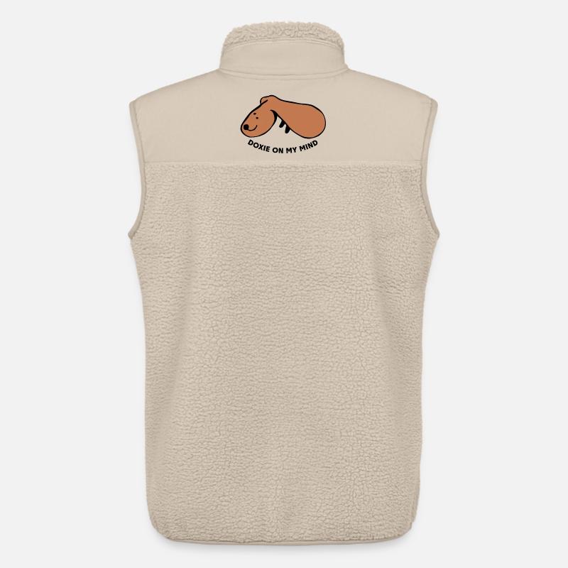Lässiger Hund – Einfach entspannt - Unisex Sherpaweste von Stanley/Stella - Beige