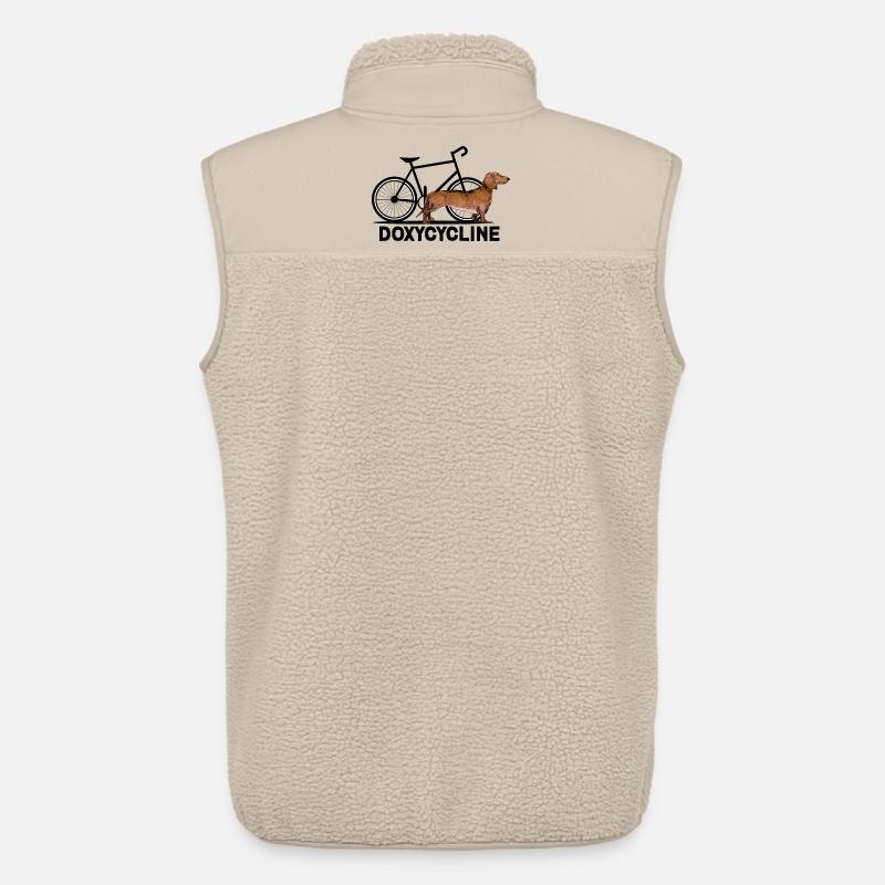 Doxycycline Grappige Teckel Cyclus - Unisex Sherpaweste von Stanley/Stella - Beige