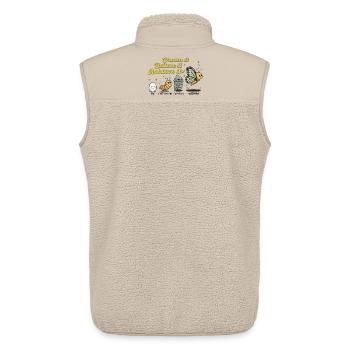 Chenille Papillon Ecole Evolution Cadeau - Veste sans manches sherpa unisexe Stanley/Stella - beige - Dos - AI Model Male 178 light (178cm)