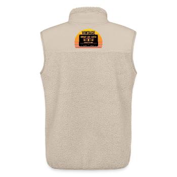 Vintage 1976 Best Of Cassette - Unisex Sherpa Gilet by Stanley/Stella - beige - Back - AI Model Male 178 light (178cm)