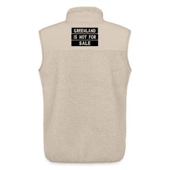 Greenland Is Not For Sale - Unisex Sherpaweste von Stanley/Stella - Beige - Hinten - AI Model Male 178 light (178cm)