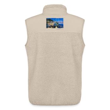 Manarola Cinque Terre La Spezia in Italien Design - Unisex Sherpaweste von Stanley/Stella - Beige - Hinten - AI Model Male 178 light (178cm)