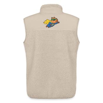 Niedliches Capybara-Superhelden-Umhang-Tierliebhaber-Geschenk - Unisex Sherpaweste von Stanley/Stella - Beige - Hinten - AI Model Male 178 light (178cm)