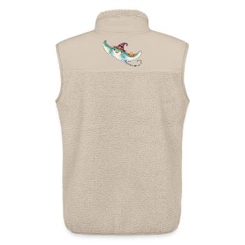 Mantarochen mit Muschelhexenhut - Unisex Sherpaweste von Stanley/Stella - Beige - Hinten - AI Model Male 178 light (178cm)
