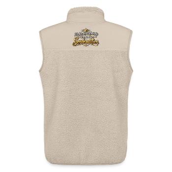 Ich bin die Sonderedition – Lustiger Spruch - Unisex Sherpaweste von Stanley/Stella - Beige - Hinten - AI Model Male 178 light (178cm)