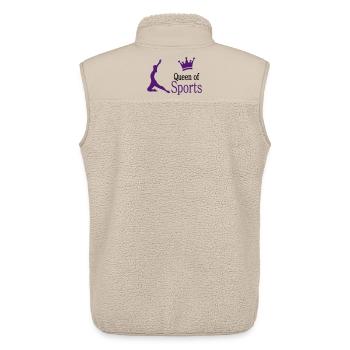 sports - Unisex Sherpa Gilet by Stanley/Stella - beige - Back - AI Model Male 178 light (178cm)