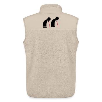 alte leute - Unisex Sherpaweste von Stanley/Stella - Beige - Hinten - AI Model Male 178 light (178cm)