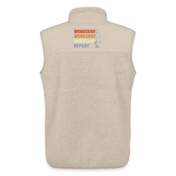 Windsurfing Vintage Look - Unisex Sherpa Gilet by Stanley/Stella - beige - Back - AI Model Male 178 light (178cm)