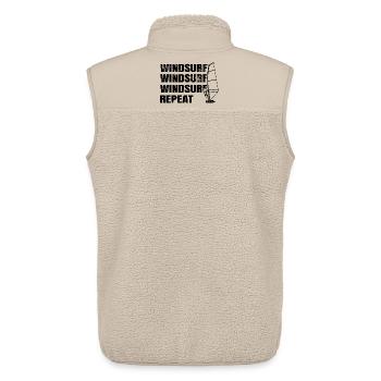 Planche à voile Répéter - Veste sans manches sherpa unisexe Stanley/Stella - beige - Dos - AI Model Male 178 light (178cm)
