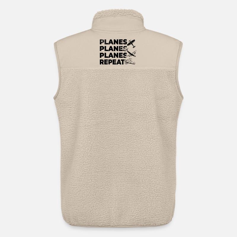 Sort de Planespotter - Veste sans manches sherpa unisexe Stanley/Stella - beige