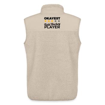 Funny field hockey player - Unisex Sherpa Gilet by Stanley/Stella - beige - Back - AI Model Male 178 light (178cm)