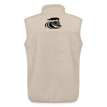 Locomotive Sketch - Unisex Sherpa Gilet by Stanley/Stella - beige - Back - AI Model Male 178 light (178cm)