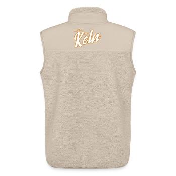 Cologne - because it's your city! - Unisex Sherpa Gilet by Stanley/Stella - beige - Back - AI Model Male 178 light (178cm)