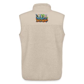 Lebendiges Graffiti Ich liebe Brasil Design - Unisex Sherpaweste von Stanley/Stella - Beige - Hinten - AI Model Male 178 light (178cm)