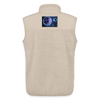 Planets in Watercolor - Unisex Sherpa Gilet by Stanley/Stella - beige - Back - AI Model Male 178 light (178cm)