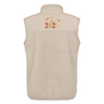 Fête du réveillon du Nouvel An 2026 - Veste sans manches sherpa unisexe Stanley/Stella - beige - Dos - AI Model Male 178 light (178cm)
