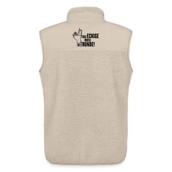 The square has to be in the round! (Against Right / Black) - Unisex Sherpa Gilet by Stanley/Stella - beige - Back - AI Model Male 178 light (178cm)