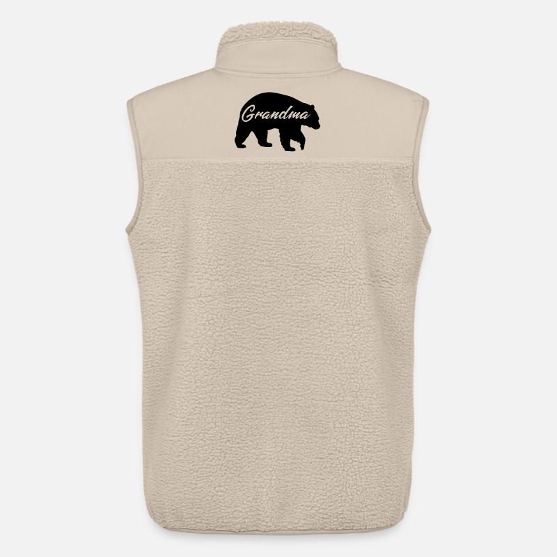 Grandma Bear süßes Geschenkhemd - Unisex Sherpaweste von Stanley/Stella - Beige