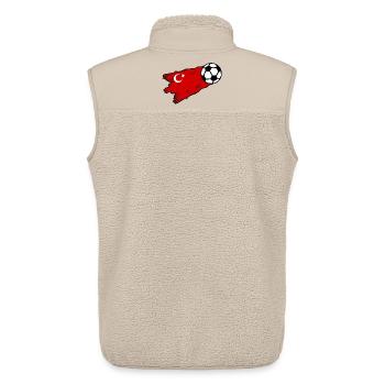 Türkische Flagge Fußball Grafik - Unisex Sherpaweste von Stanley/Stella - Beige - Hinten - AI Model Male 178 light (178cm)