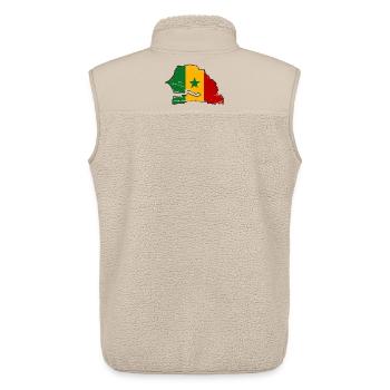 Senegal Flagge Landkarte - Unisex Sherpaweste von Stanley/Stella - Beige - Hinten - AI Model Male 178 light (178cm)