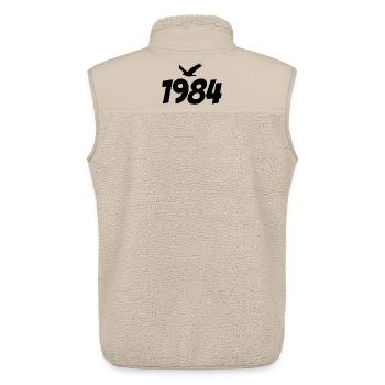 1984 Vintage Jahrgang Adler Grafik - Unisex Sherpaweste von Stanley/Stella - Beige - Hinten - AI Model Male 178 light (178cm)