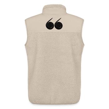 Zahl 66 Schnecken - Unisex Sherpaweste von Stanley/Stella - Beige - Hinten - AI Model Male 178 light (178cm)