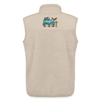 Alaska Camper Wohnmobil - Unisex Sherpaweste von Stanley/Stella - Beige - Hinten - AI Model Male 178 light (178cm)