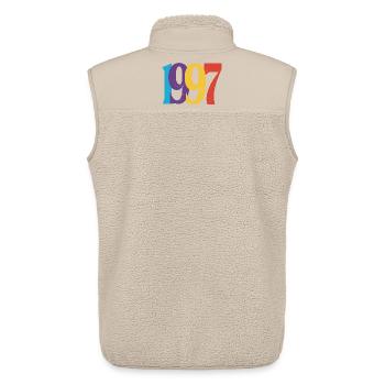 Geboren 1997 Geburtstagsgeschenk Geburtstag 97 - Unisex Sherpaweste von Stanley/Stella - Beige - Hinten - AI Model Male 178 light (178cm)